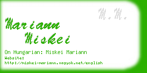 mariann miskei business card